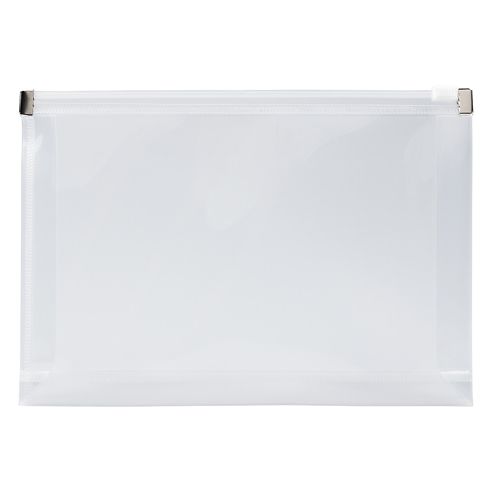 JAM Paper Plastic Envelopes with Zip Closure, Index, 5.25 x 8, Clear