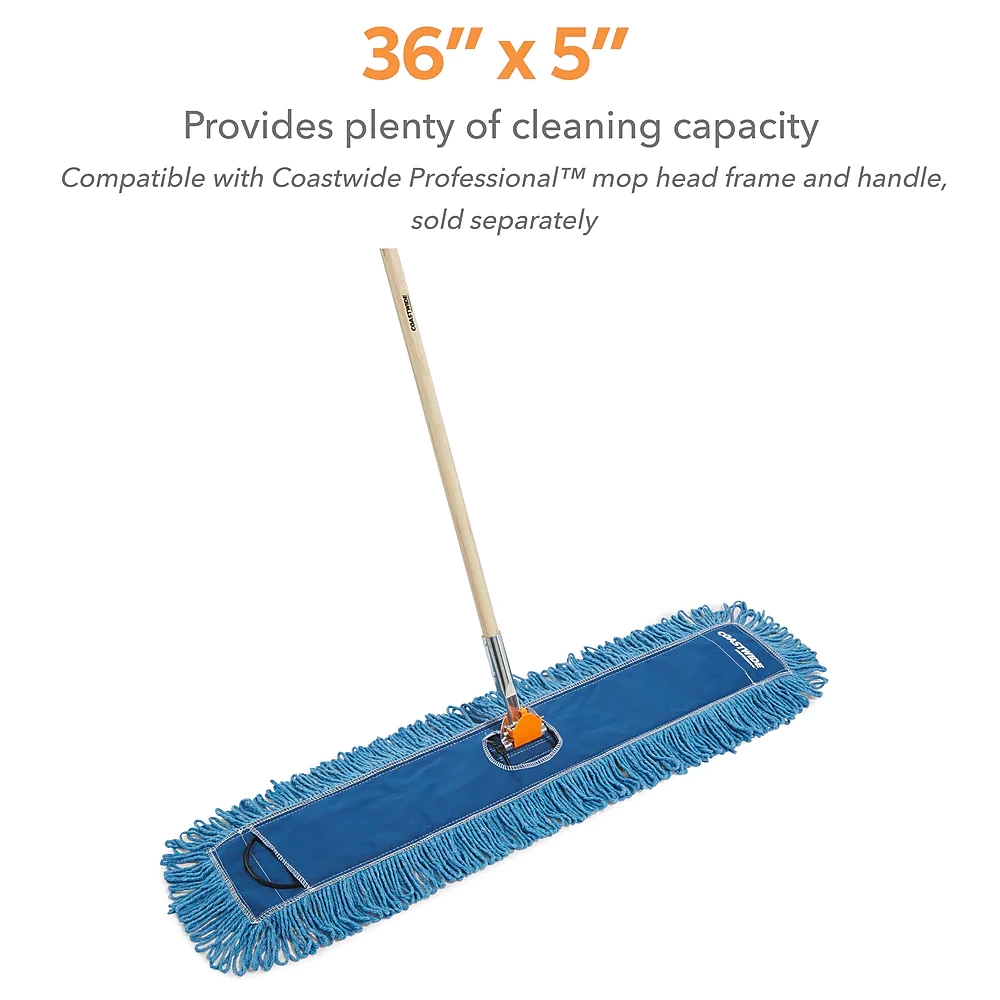 Coastwide Professional™ LoopedEnd Dust Mop Head, Cotton, 36"" x 5