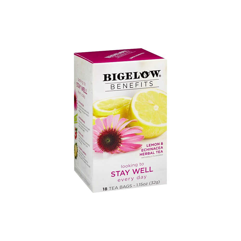 Bigelow Benefits Decaf Lemon Echinacea Tea Bags, 18/Box (01025) Best
