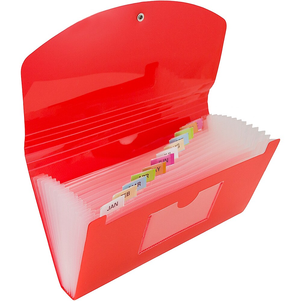 Jam Paper Plastic File Pocket, Check Size, Red (2167012) Best Deals and ...