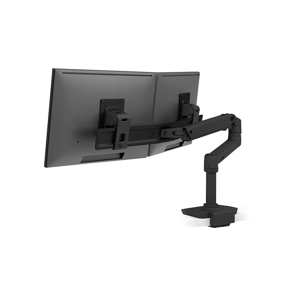 Ergotron LX Desk Dual Direct Arm Monitor Mount, Up to 26", Matte Black