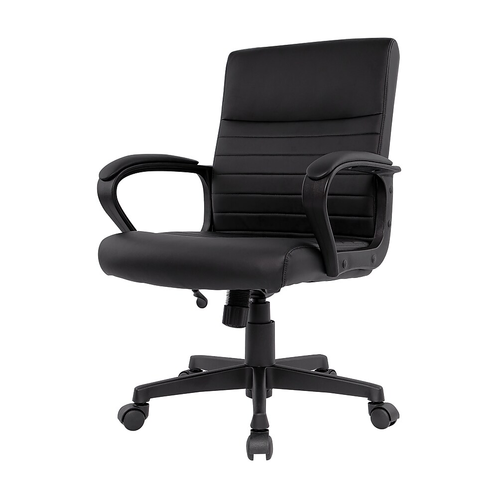 Staples Tervina Luxura MidBack Manager Chair, Black (56904VCC) Best