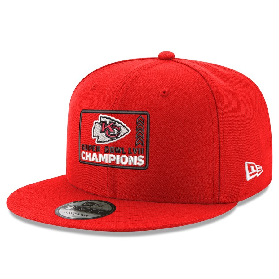 Men's Kansas City Chiefs New Era Red Super Bowl LVII Champions Chevron ...