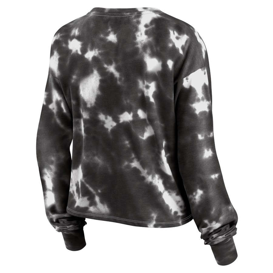 Women's New Era Black New Orleans Saints Tie-Dye Long Sleeve T-Shirt