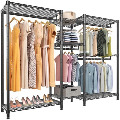 Vipek S3 I2 Heavy Duty Garment Rack With Adjustable Shoe Rack