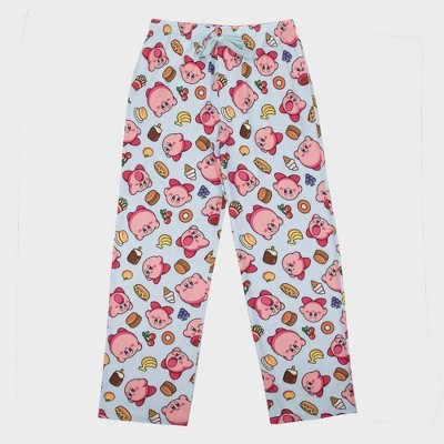 Kirby Pink Adult Womens Sleep Pants - Cozy Nightwear For Gamers