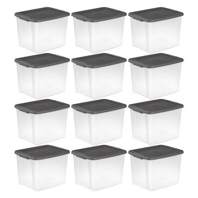 Advantus 60 Quart Storage Box, Clear (34009)