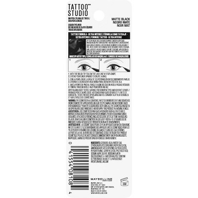 Maybelline Tattoo Studio Ink Pen Waterproof Liquid Eyeliner - Matte Black -  0.03 Fl Oz : Target