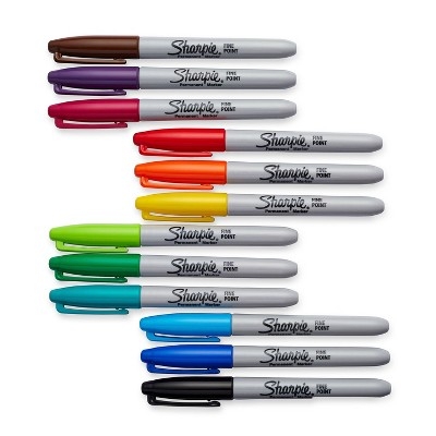 Sharpie 25pk Permanent Markers Fine Tip Multicolored : Target