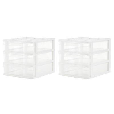 Mind Reader Clear Desk & Office Supplies Organizer, 4ct.