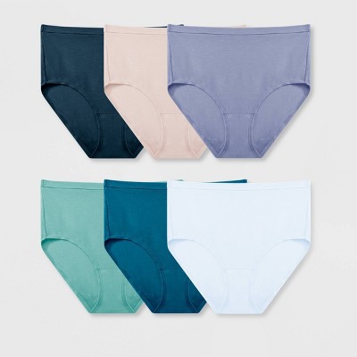 Fruit of the Loom Women's Low-Rise Brief Underwear, 6 Pack