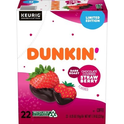 Dunkin Choc Covered Strawberry Dark Roast Coffee - 22ct Best Deals and ...