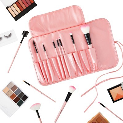 Zodaca 12 Piece Makeup Brush Set With Pouch Bag Organizer, Pink Best ...