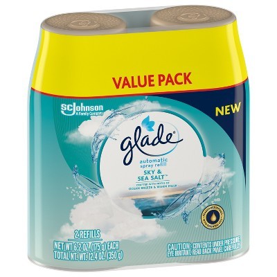 Glade Automatic Spray Air Freshener Refills - Sky & Sea Salt - 12.4oz/2pk :  Target