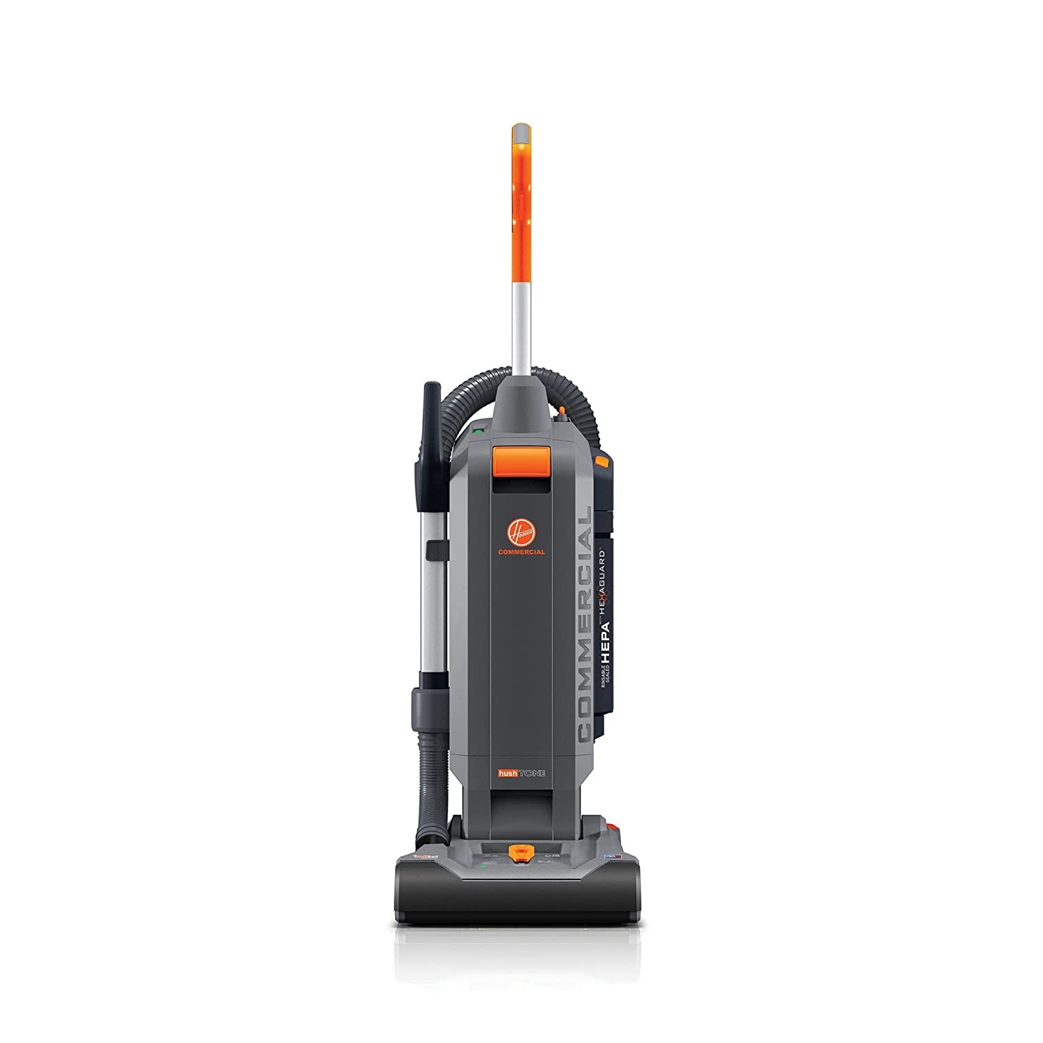 Hoover Commercial HushTone 13Inch 2Speed Upright Vacuum Cleaner with IntelliBelt Quiet Bagged