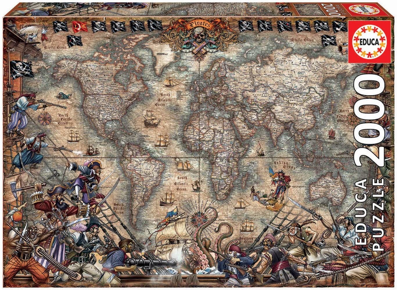 Educa Map Of Europe Jigsaw Puzzle – 1000 Pieces For Adults, Includes Puzzle Glue (26.77 X 18.9 Inches)