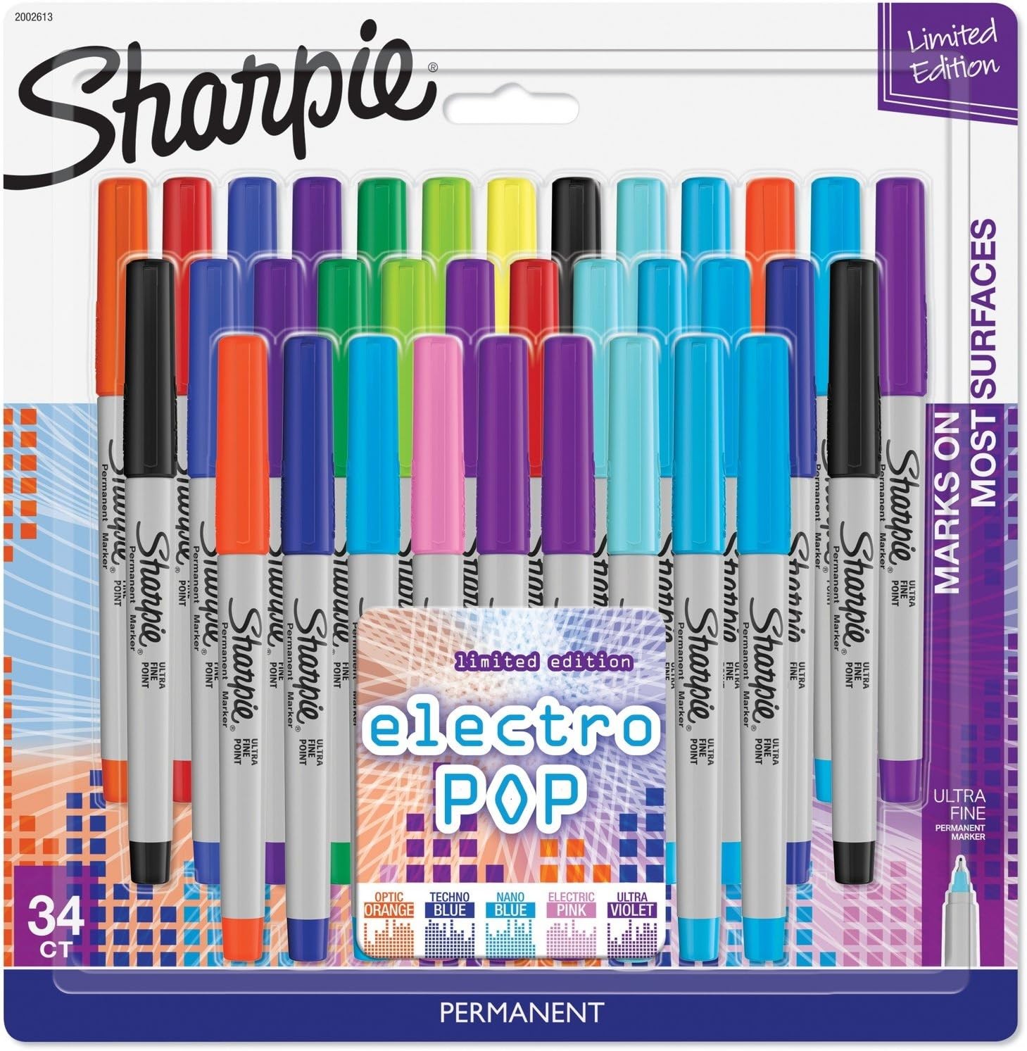 Sharpie (Electro Pop) Limited Edition Ultra fine Permanent Marker 34ct Best  Deals and Price History at