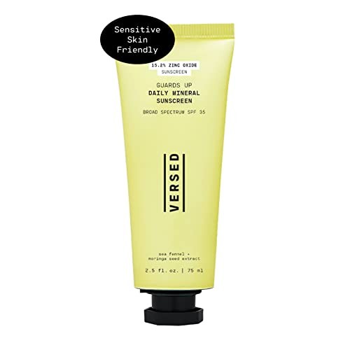 Versed Guards Up Daily Mineral Sunscreen SPF 35 Zinc Oxide Broad Spectrum Sunscreen Moringa