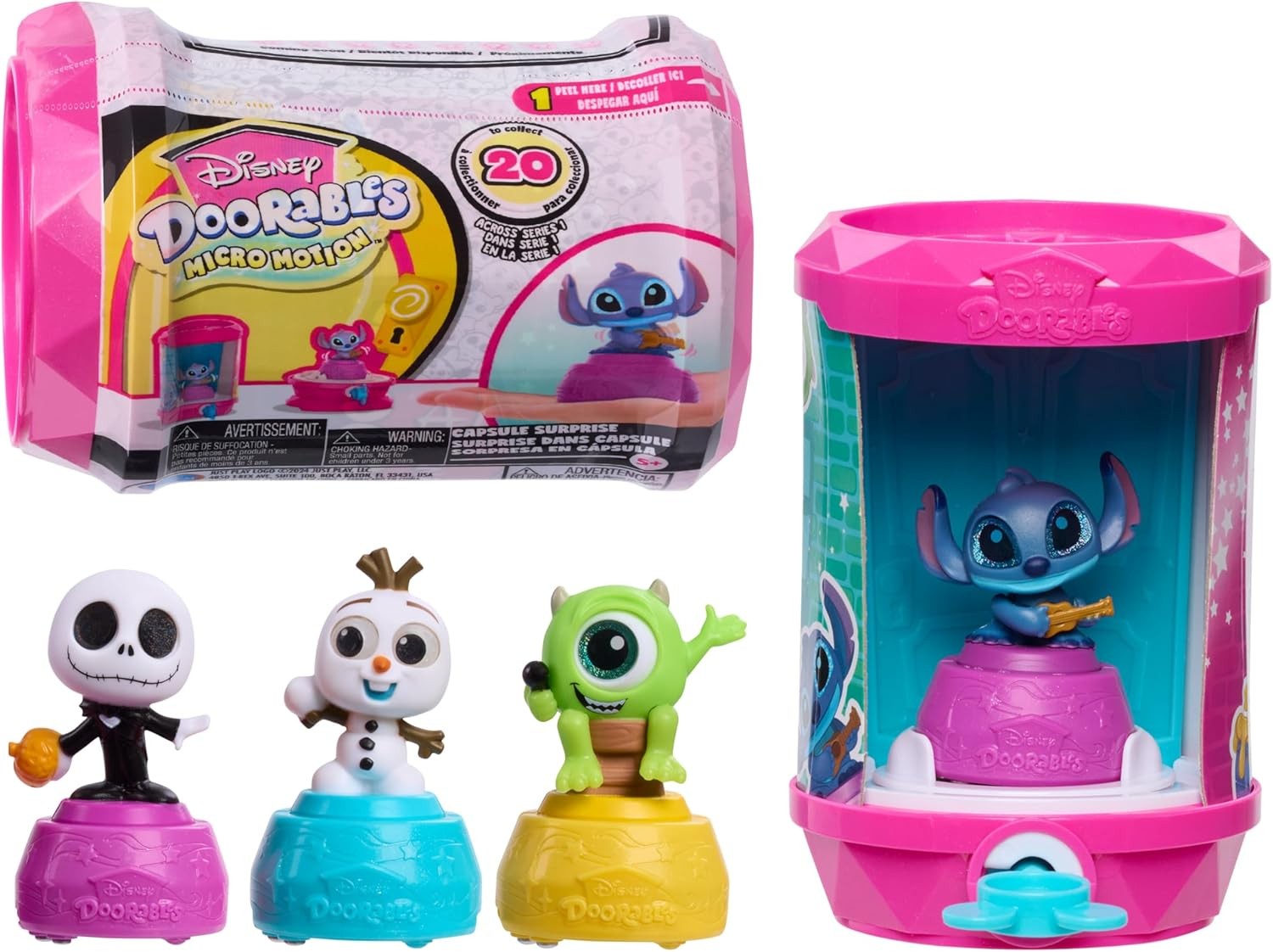 Disney Micro Disney Doorables Micro Motion Capsules, Surprise 1.5-inch Micro Motion ...