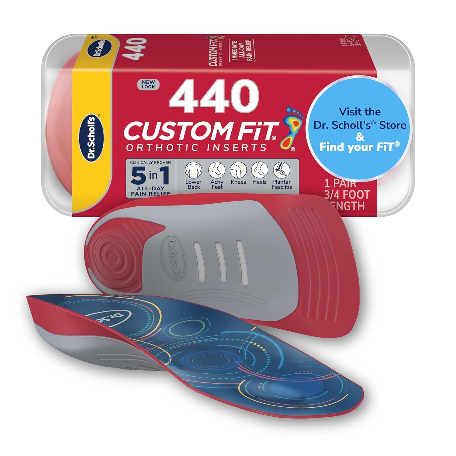Dr. Scholl's Custom Fit Orthotic Inserts, CF 440, Red: le migliori ...