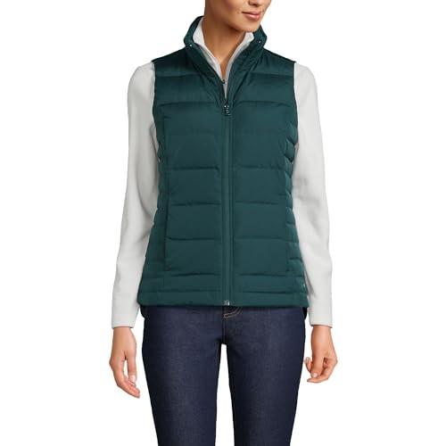 Lands' End Women's Puffer Vest Lightweight Padded Outerwear Best Deals