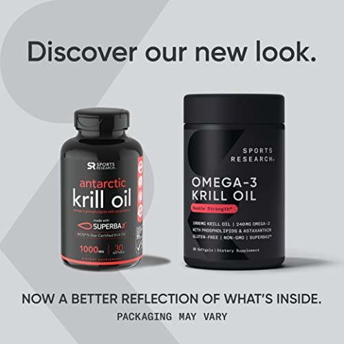 Sports Research Krill Oil Supplement with EPA & DHA Omega 3 ...