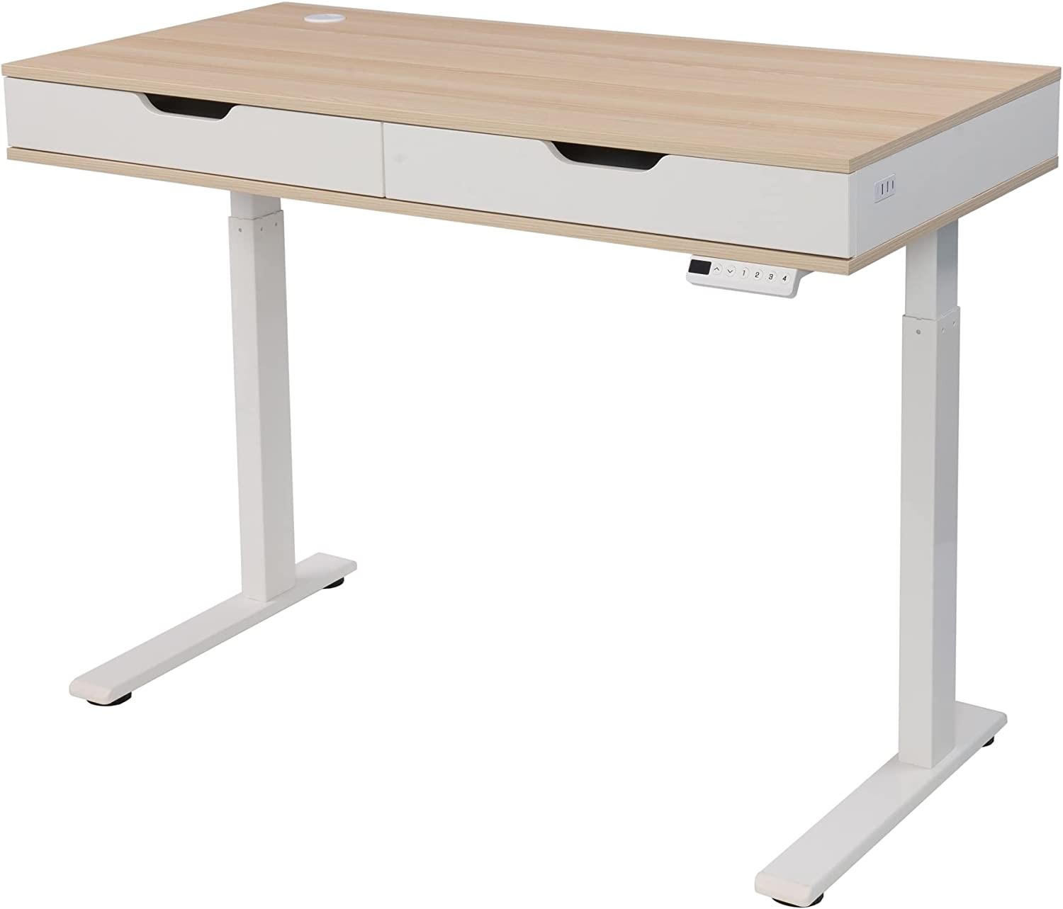 Realspace® Smart Electric 48" W HeightAdjustable Standing Desk, White