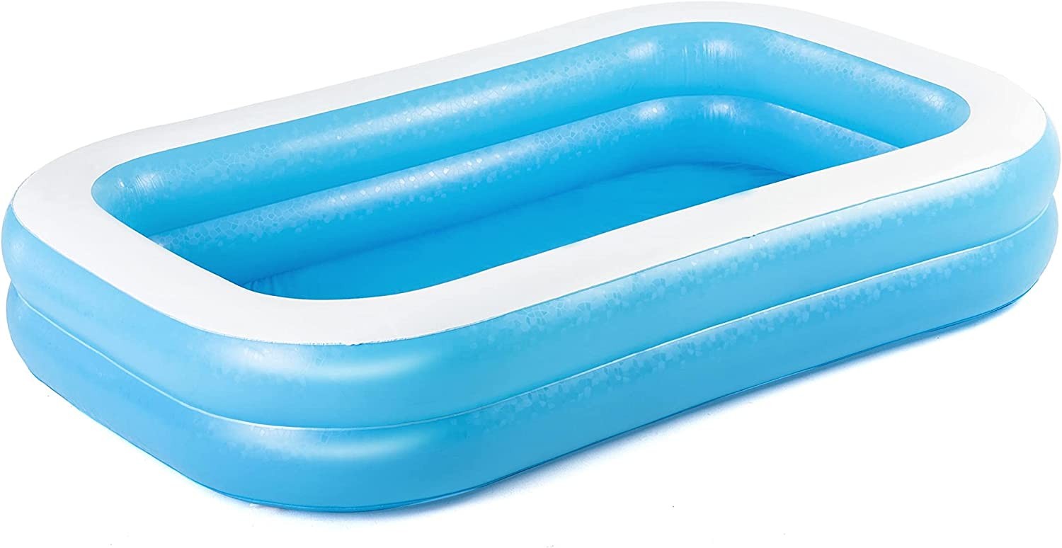 Bestway H2OGO! Blue Rectangular 8'6" Inflatable Family Pool | Perfect ...