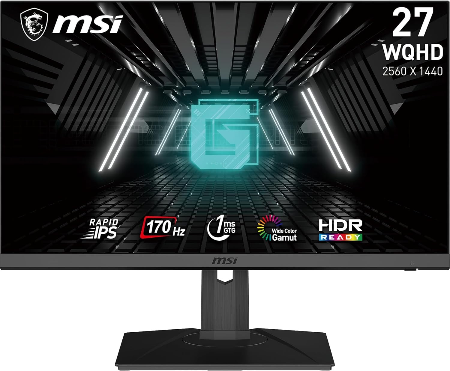 MSI G272QPF, 27" Gaming Monitor, 2560 X 1440 (QHD), Rapid IPS, 1ms ...