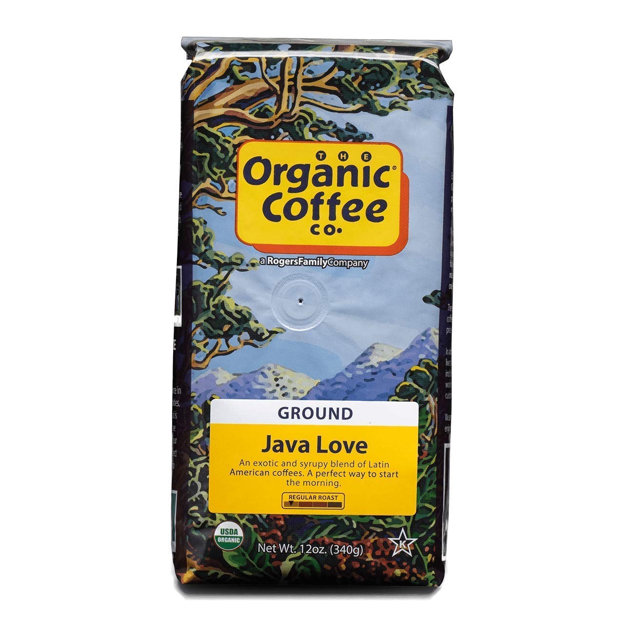 The Organic Coffee Co. Ground Coffee - Java Love (12oz Bag), Medium ...