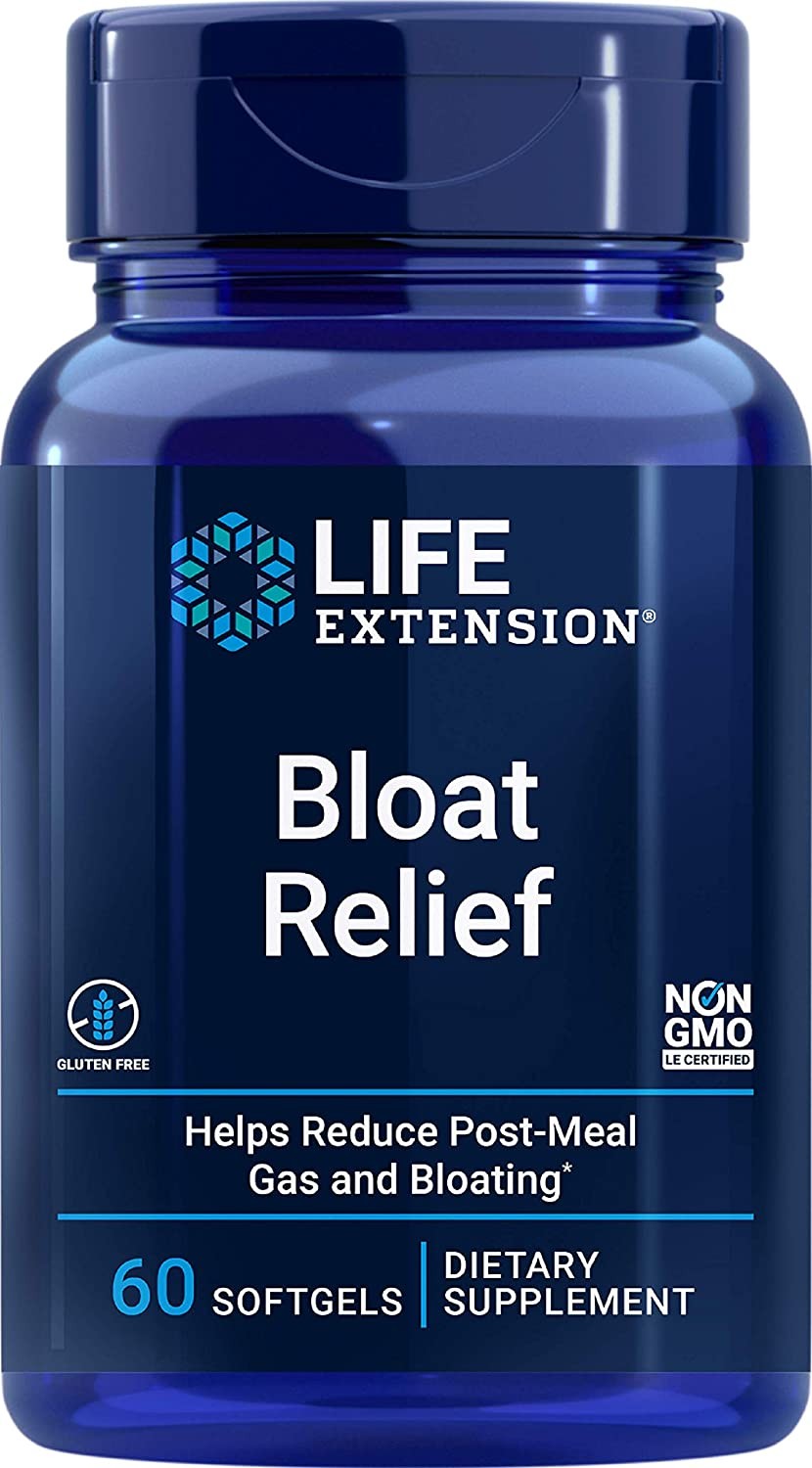 Life Extension Bloat Relief Helps Relieve Occasional Gas And Bloating After Meals Post Meal 6114