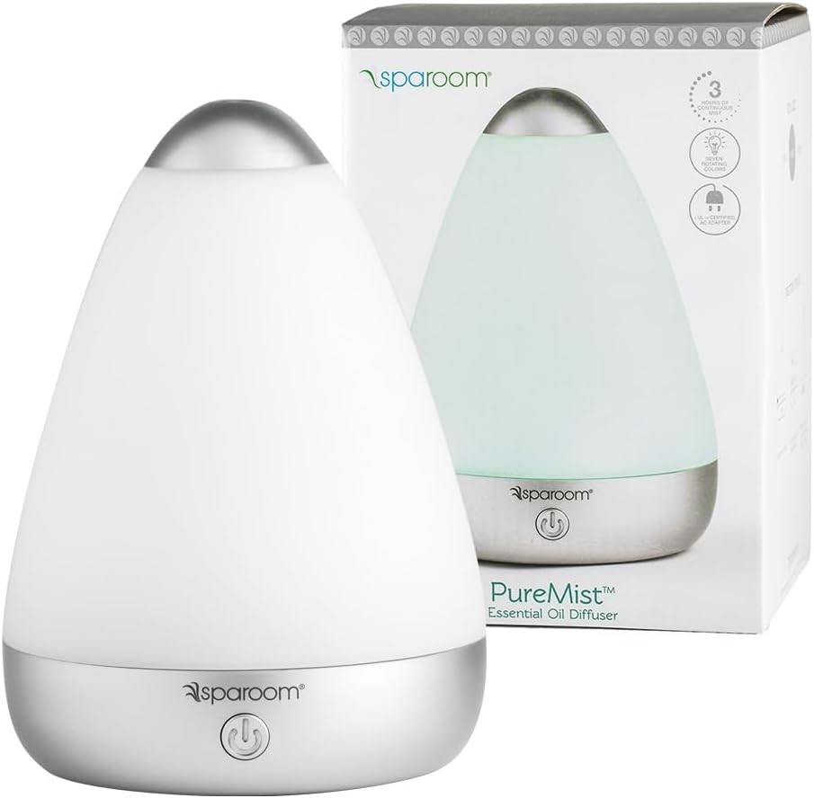 SpaRoom PureMist Medium Ultrasonic Essential Oil Diffuser with Gradient ...