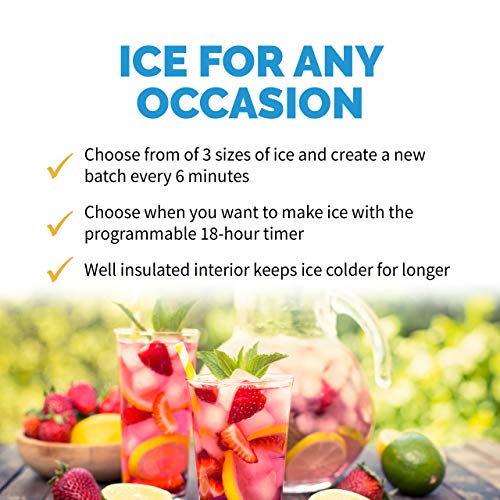 NewAir Portable Ice Maker 50 lb. Daily, 12 Cubes in Under 7 Minutes