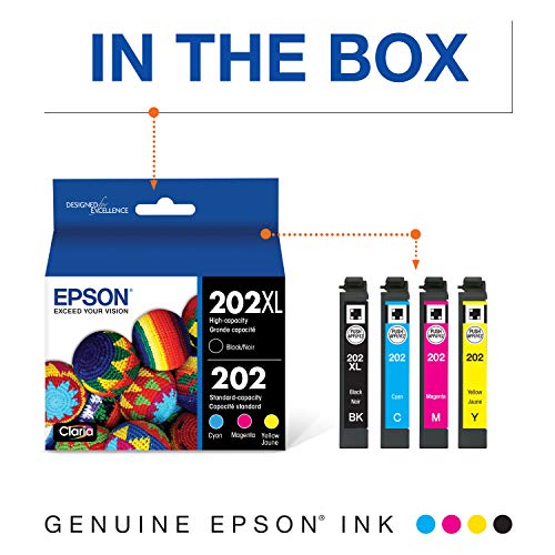 Epson T202 Claria Ink High Capacity Black And Standard Color Cartridge Combo Pack T202xl Bcs 3806