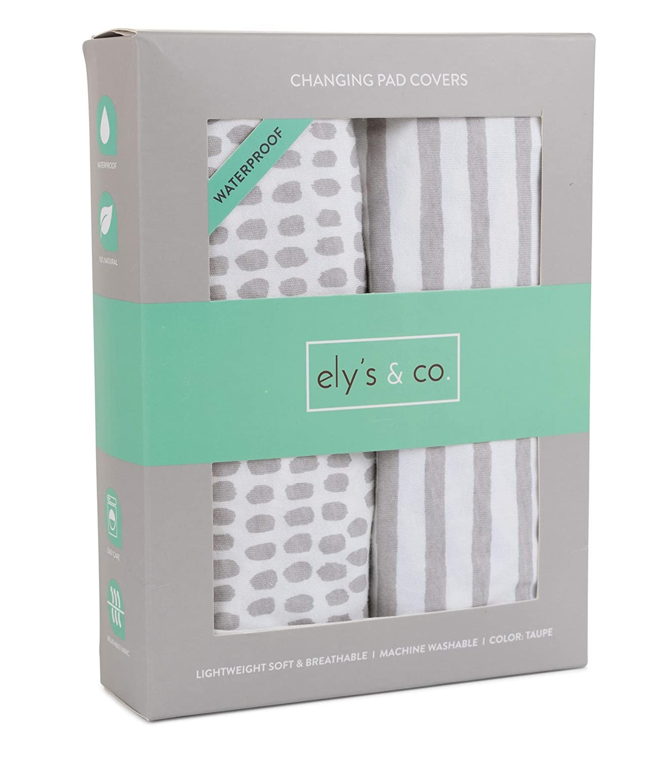 Ely's & Co. Patent Pending Waterproof Changing Pad Cover Set Cradle