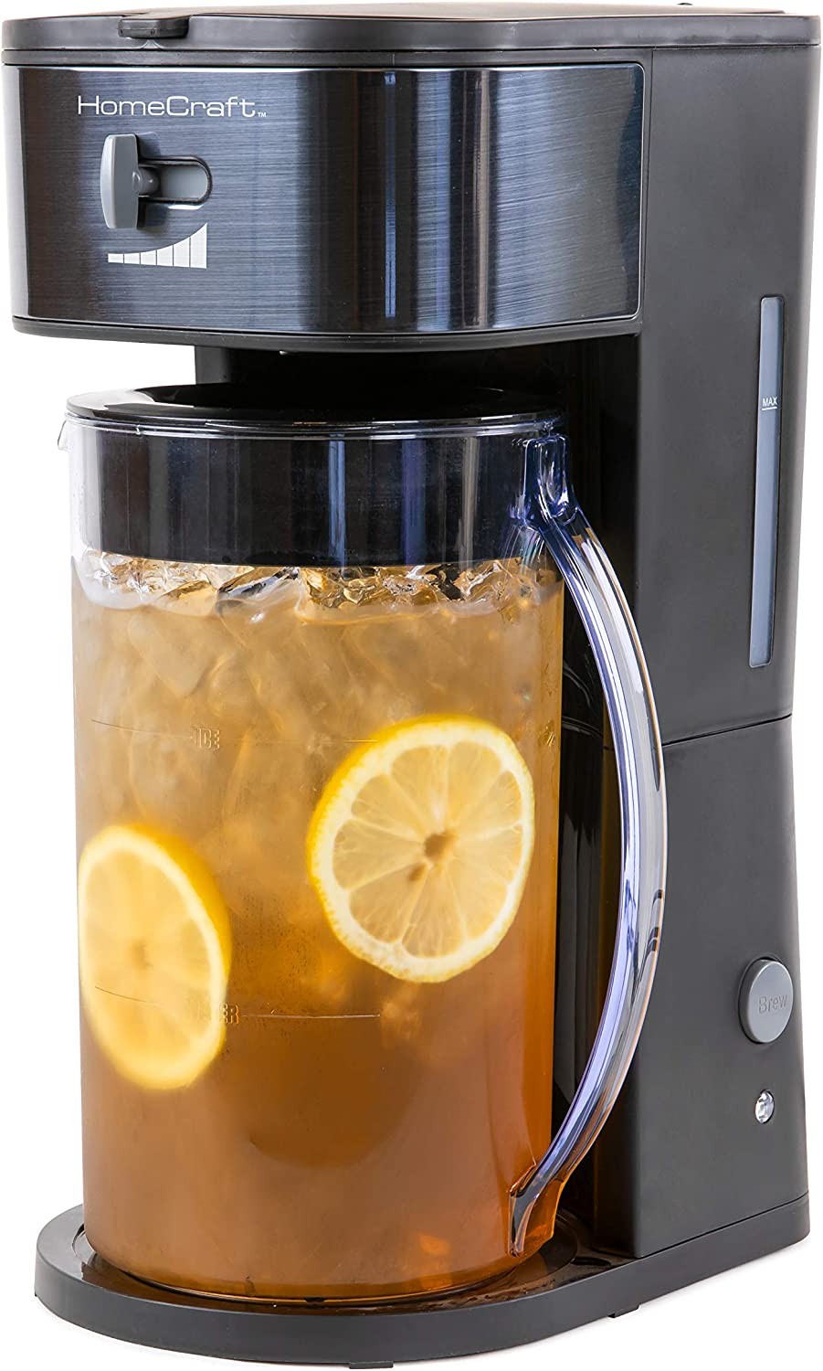 HomeCraft HCIT3BS 3-Quart Black Stainless Steel Café' Iced Tea And ...