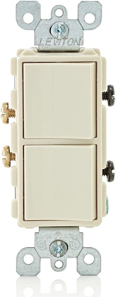 Leviton 5623-2W 20 Amp, 120/277 Volt, Decora Plus Rocker 3-Way AC Quiet
