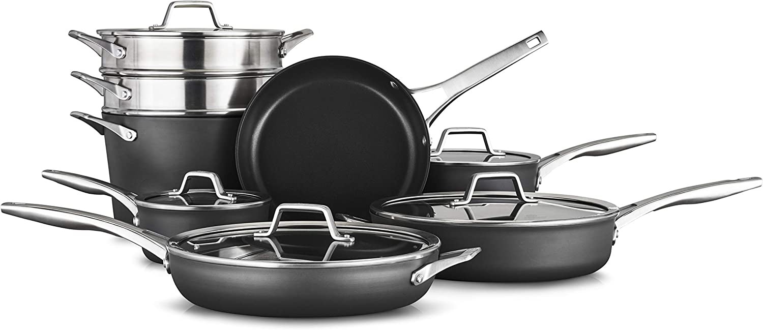 Calphalon 13Piece Pots and Pans Set, Nonstick Kitchen Cookware with StayCool Handles and