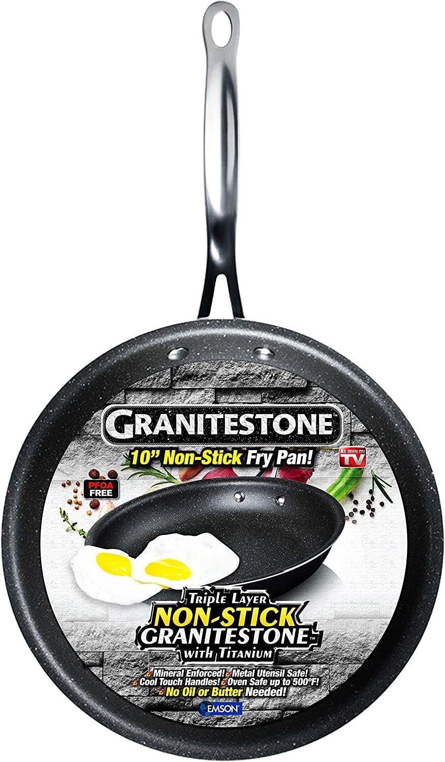 Granite Stone 10” Nonstick Frying Pan, Nonstick Skillet for Cooking