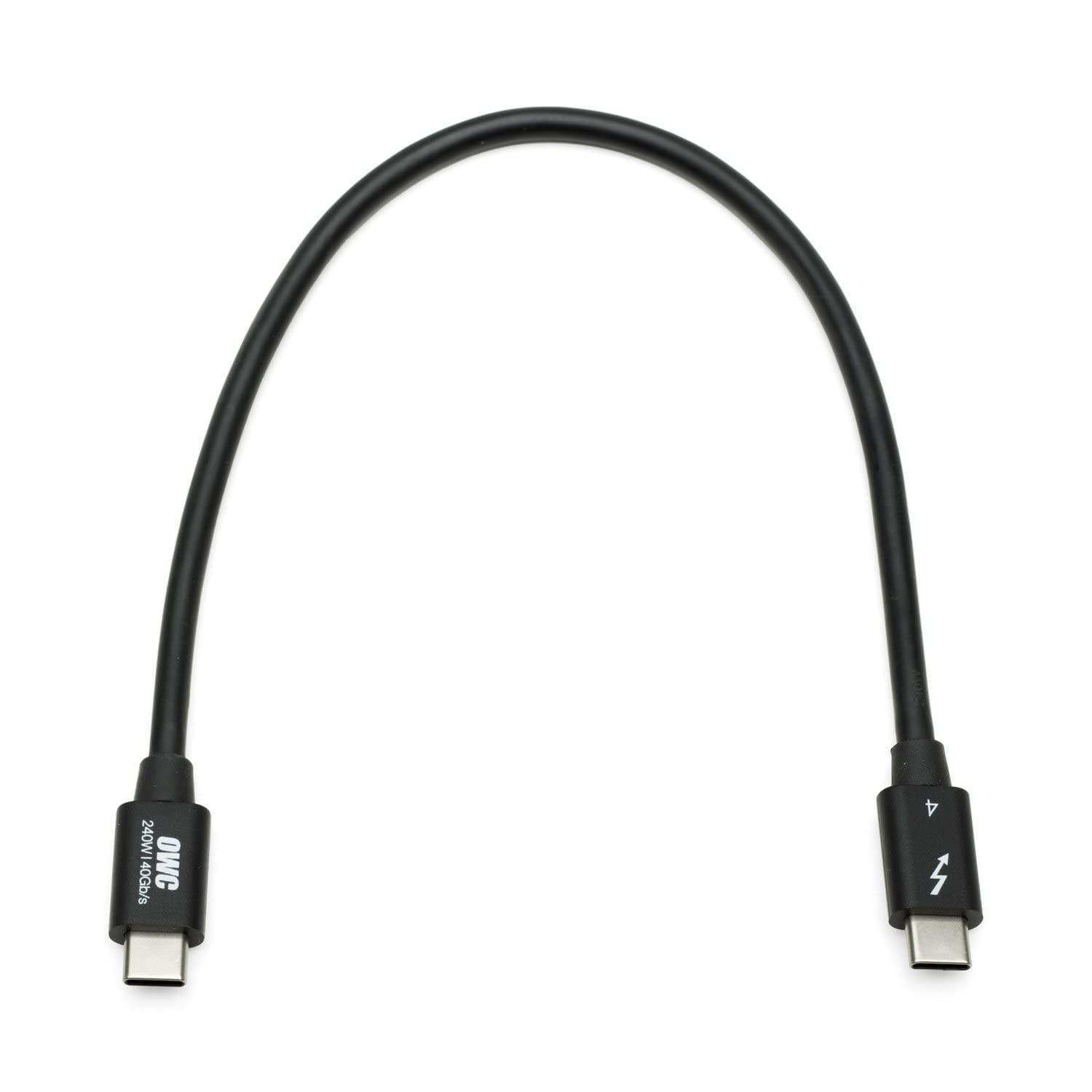 OWC Thunderbolt 4 Cable, Thunderbolt Certified, 0.3M (11.8"), 40 Gb/s