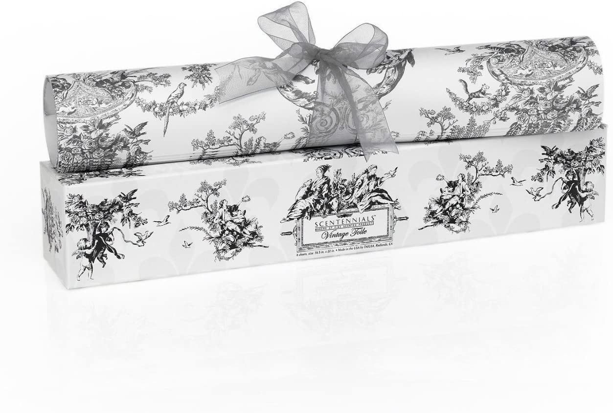 Scentennials Scented Drawer Liners Toile Print 6 Sheets 16.5 x 22