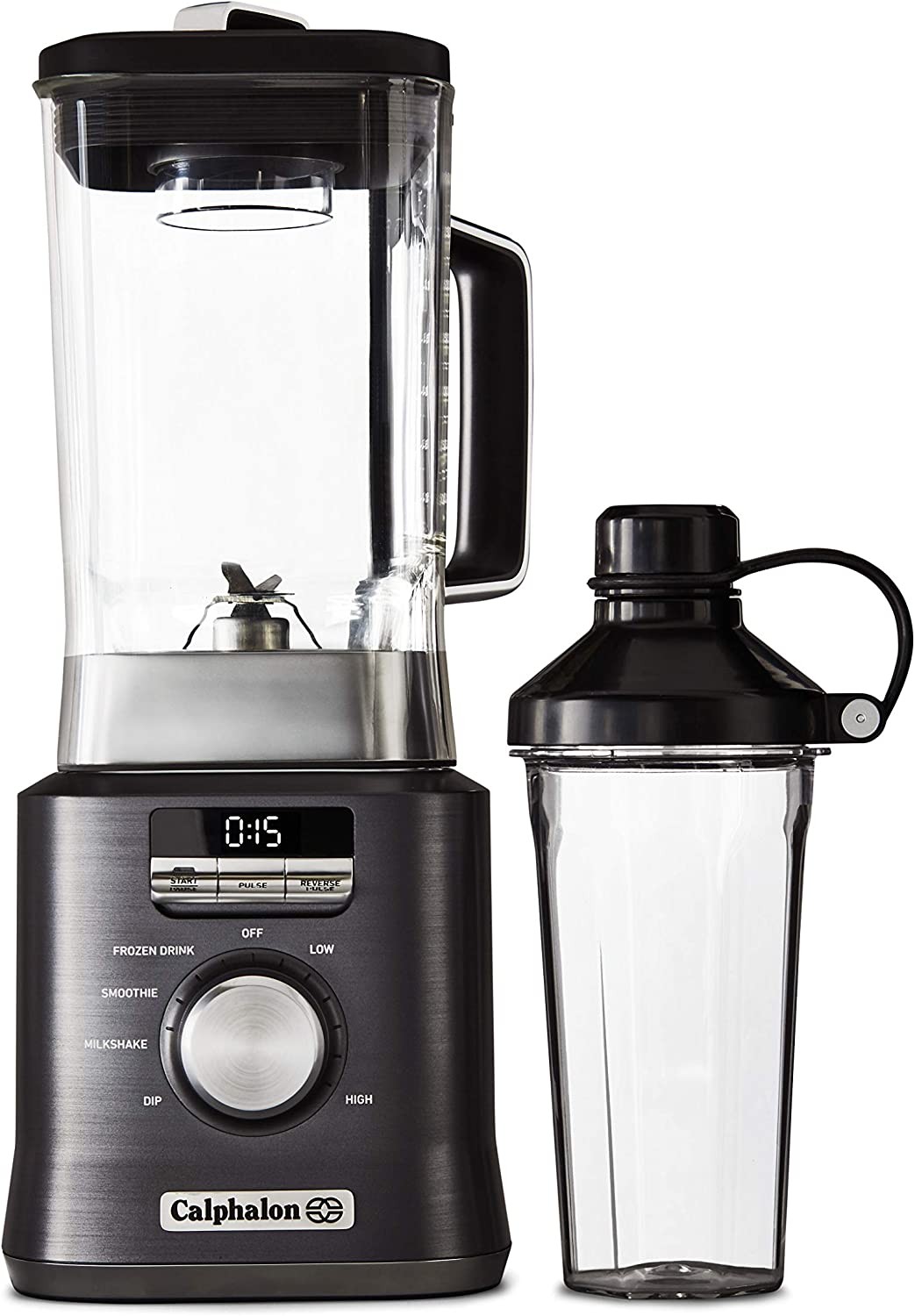 Calphalon AutoSpeed 68 Oz Blender with BlendNGo Smoothie Cup and BPA