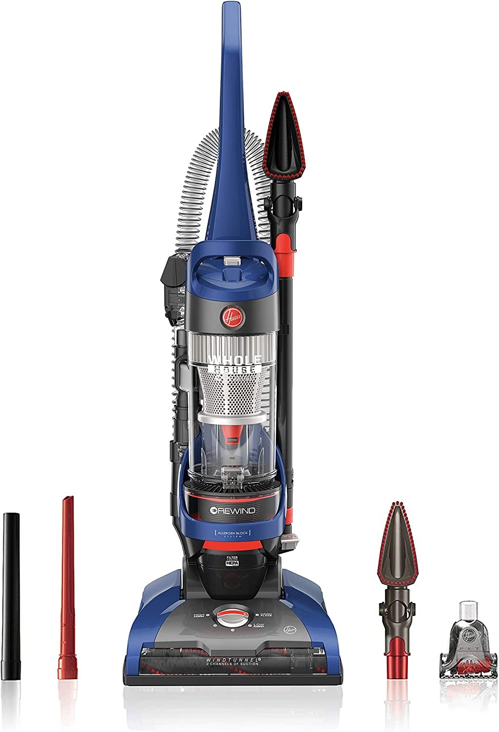 Hoover WindTunnel 2 Whole House Rewind Corded Bagless Upright Vacuum