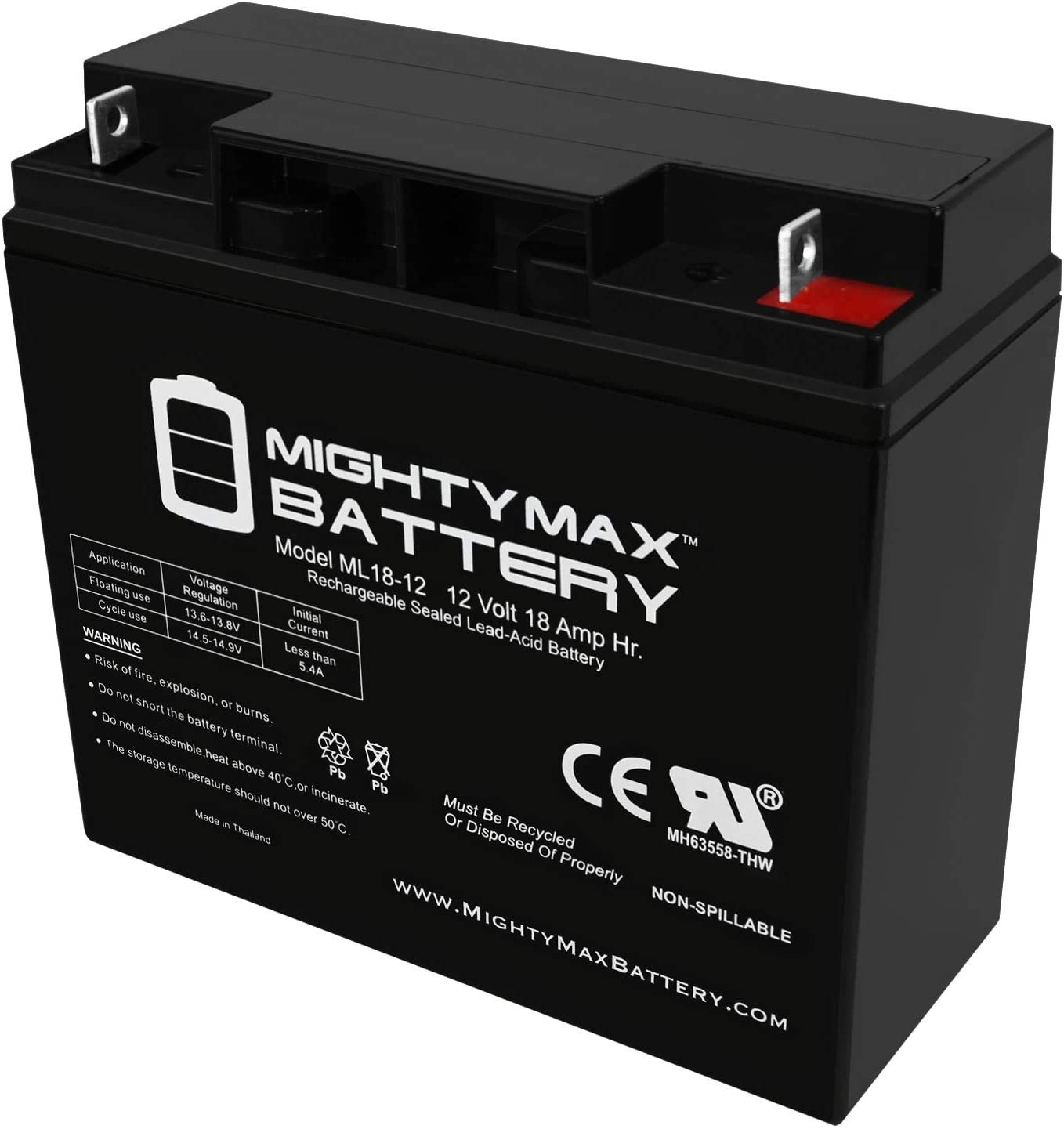 Mighty Max Battery 12V 18AH SLA Battery for Briggs Stratton Generator ...