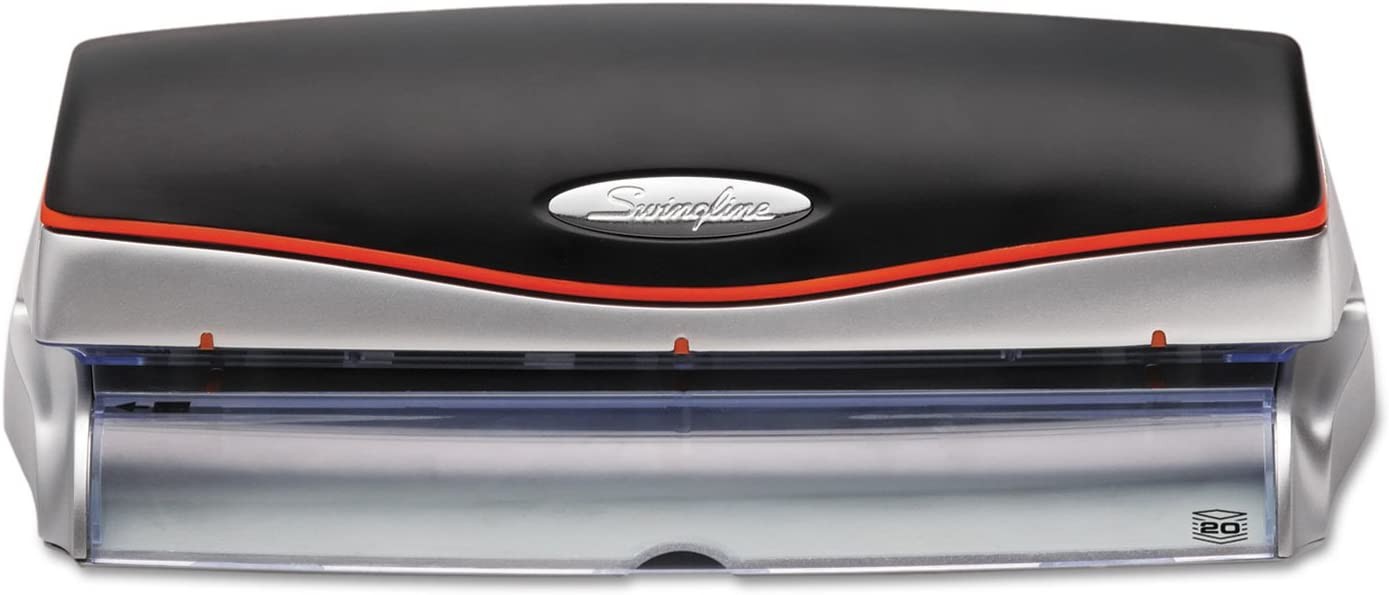 Swingline Electric Hole Puncher 3 Hole, 20 Sheet Punch Capacity Three Hole Punch 3 Ring, Jam