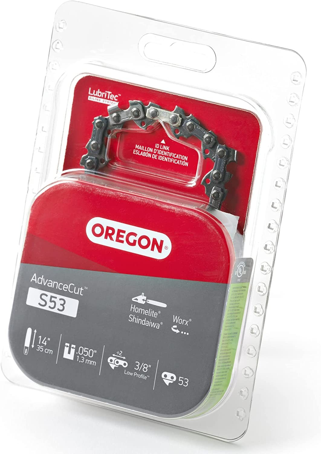 Oregon S53 AdvanceCut Replacement Chainsaw Chain for 14-Inch Guide Bars ...