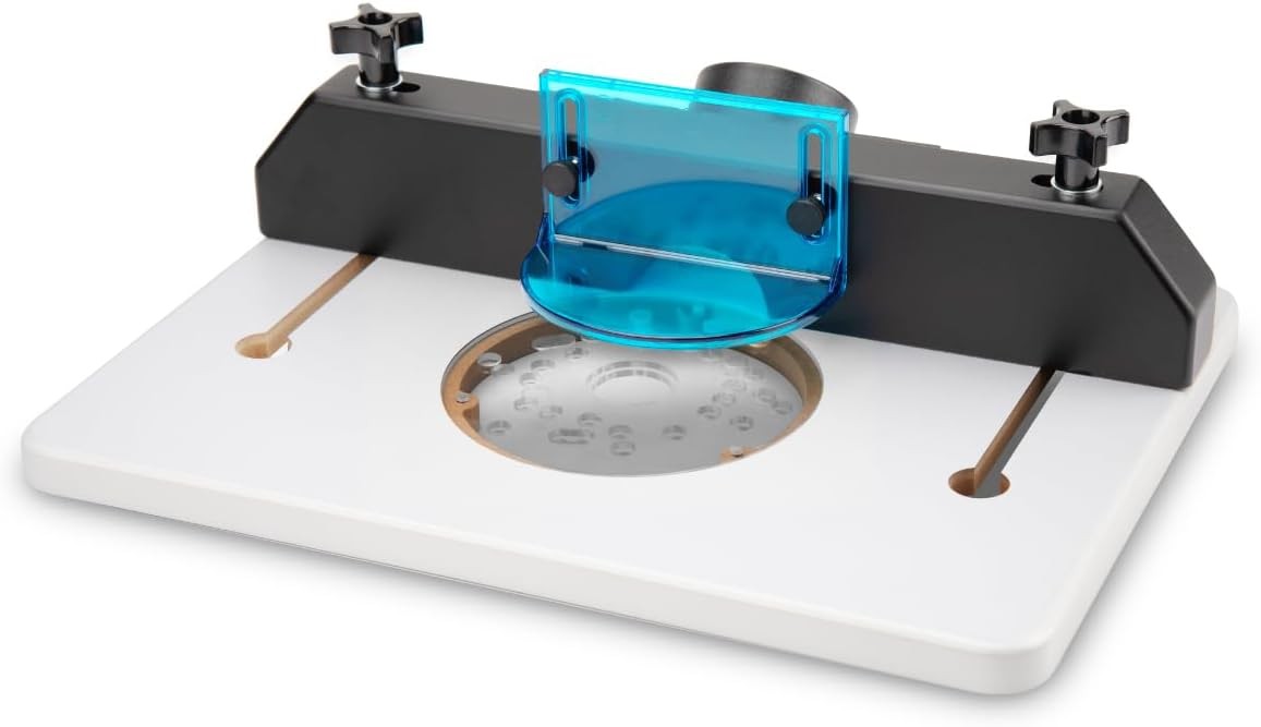 POWERTEC Trim Router Table & Router Base Plate w/Predrilled Holes ...