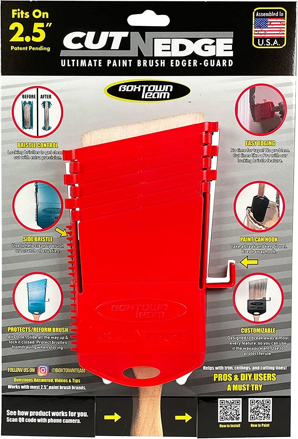 thumbnail interactive-video image 1 of Cut-N-Edge Paint Brush Edger & Guard - 6-in-1 Multi-Purpose 1 of 11