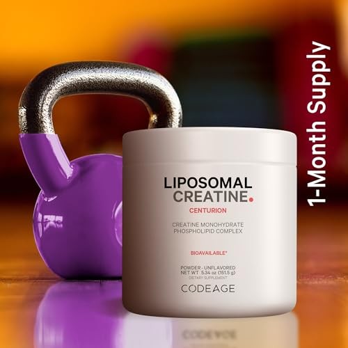 Codeage Liposomal Creatine Powder Supplement, Pure Creatine Monohydrate