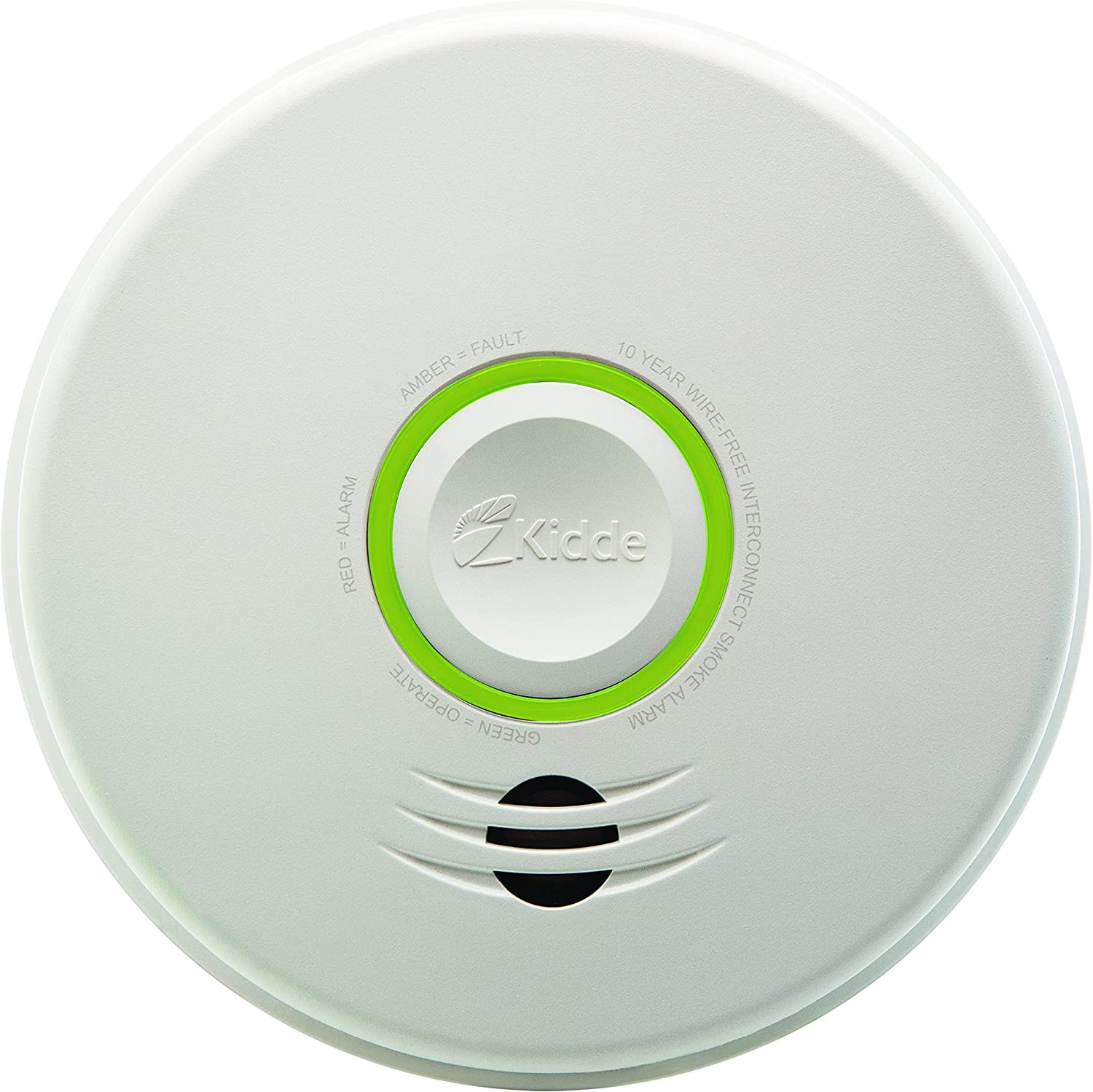 Kidde Smoke Detector, 10Year Battery Powered, Interconnect Smoke Alarm